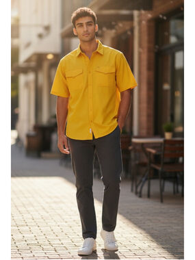 Reel Legends Performance Outfitters Mustard Yellow Shadester Men's XL Shirt